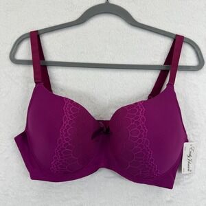 Emily Johnson 38DD Purple Lace‎ Padded Underwire Bra Womens New